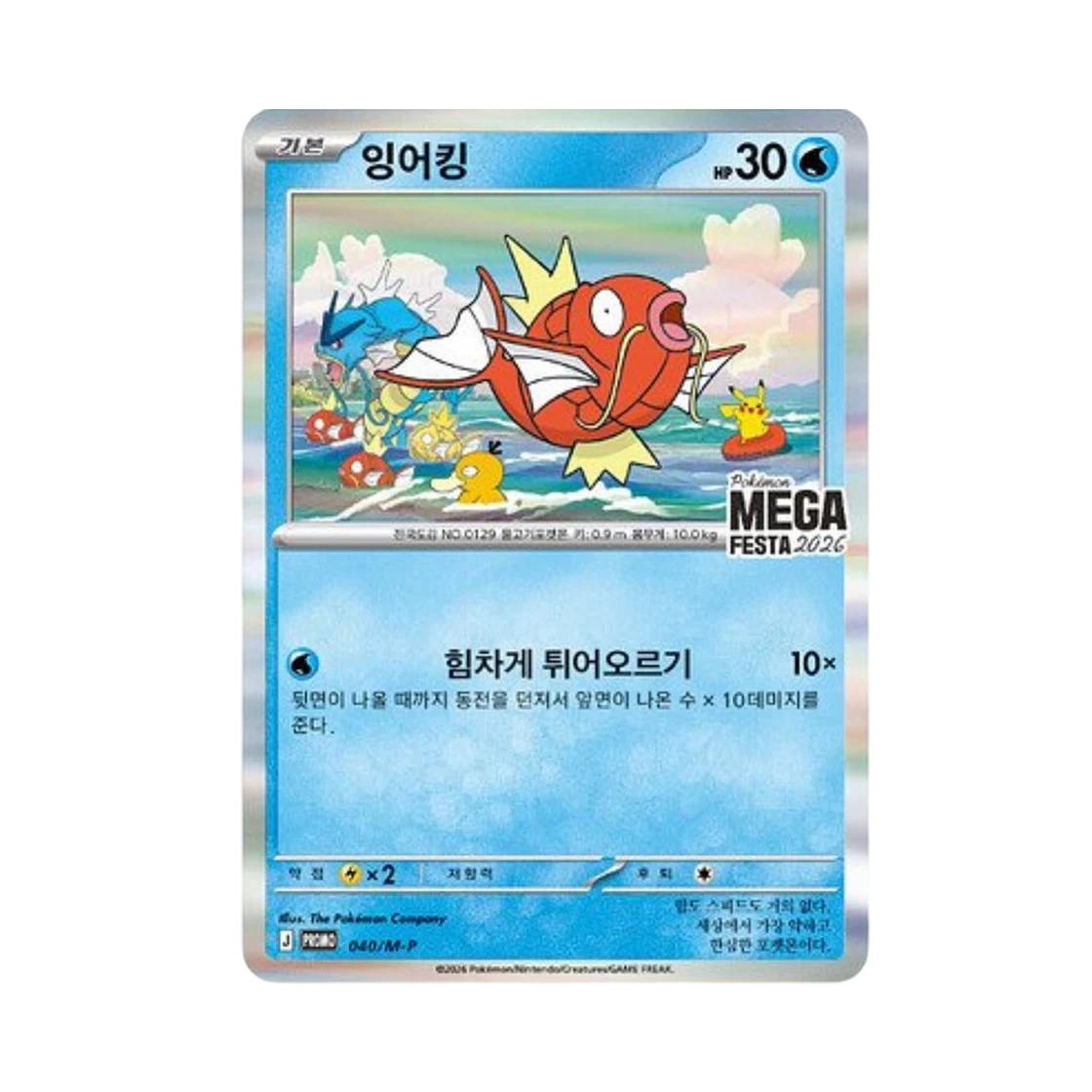 포켓몬 TCG 메가 페스타 2026 프로모 카드 잉어킹 Ungraded