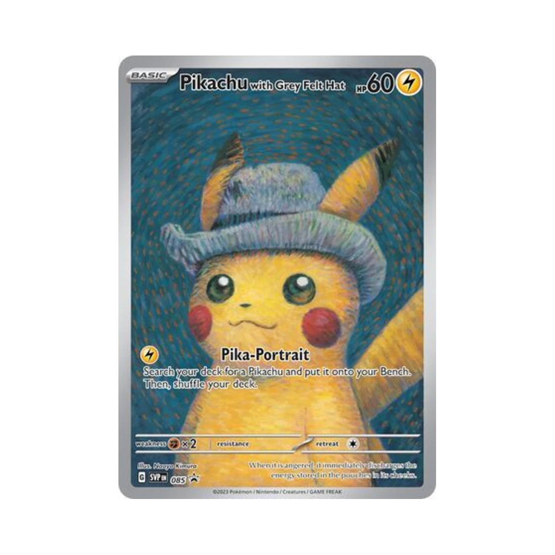 포켓몬 TCG x 반 고흐 뮤지엄 피카츄 그레이 펠트 햇 P 스칼렛&바이올렛 프로모 카드 (영문판) PSA 10