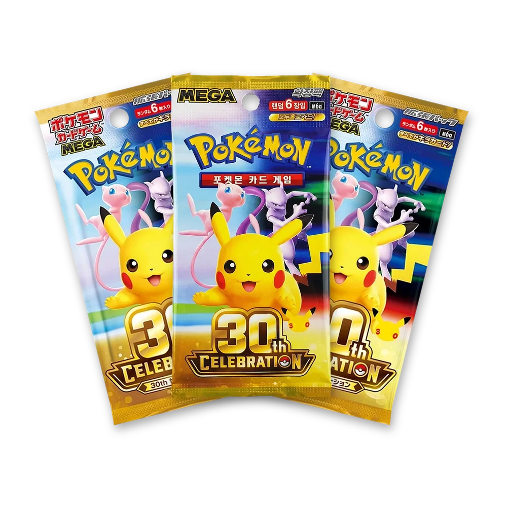 포켓몬 TCG 메가 확장팩 30주년 기념 팩 (일어판) +한글판 2팩